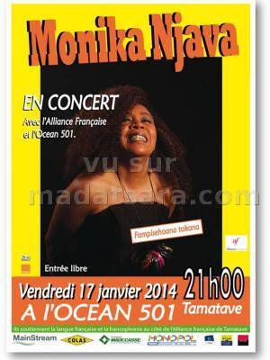 Monika Njava en concert avec l'Alliance Française et l'Océan 501