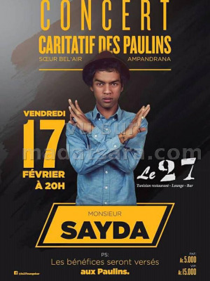 Mr Sayda‍ concert caritatif des paulins Soeur Bel'Air Ampandrana