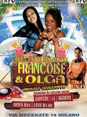 Musica Live Malgascia Francoise et Olga Via Mecenate 76 Milano
