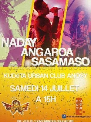 Naday, Angaroa, Sasamaso en show case Kudeta urban Club