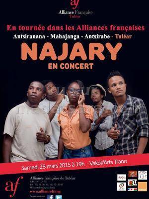 Najary en concert au Vakok'Arts et en tournée dans les Alliances Françaises Antsiranana, Mahajanga