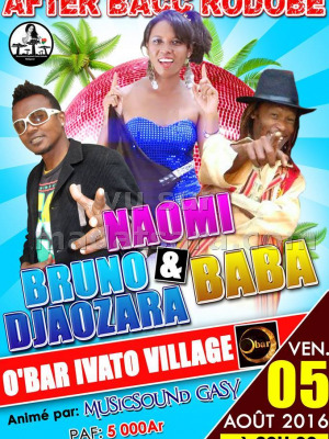 Naomi, Bruno Dzaozara & Baba - O'Bar Ivato Village - After Bacc Rodobe