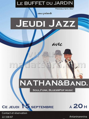 Nathan‍ & Band - Jeudi Jazz - Buffet du Jardin Antaninarenina‍