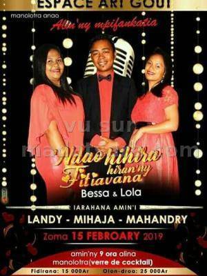 Ndao hihira hiran'ny fitiavana Restaurant Hotel Art'Gout Mandrosoa Ivato