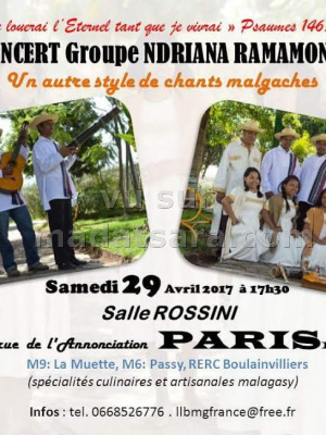 Ndriana ramamonjy‍ concert - Salle Rossini Paris‍