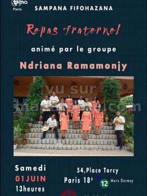 Ndriana ramamonjy‍ - repas fraternel - Salle Lux'Or Torcy France‍