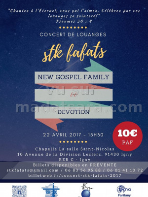 New Gospel Family & Devotion - concert de louanges - Chapelle La salle Saint-Nicolas Igny
