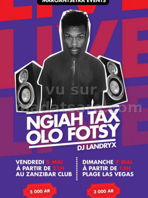 Ngiah Tax Olo Fotsy‍ en show case - Discothèque Zanzibar‍ - Plage Las Vegas Maroantsetra