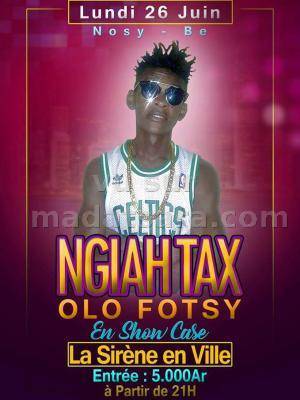 Ngiah Tax Olo Fotsy en show case La Sirene Ambatoloaka