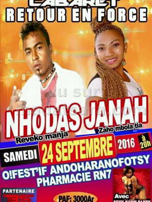 Nhodas‍ & Janah‍ cabaret retour en force - O!Festif Rasta Andoharanofotsy‍