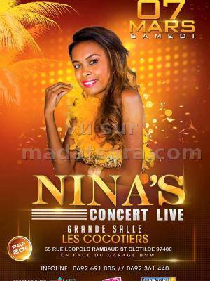 Nina's en concert à la grande salle les cocotiers La Réunion