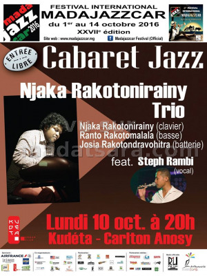 Njakanirina Rakotonirainy‍ trio & StephRamb‍ - cabaret jazz - Kudeta urban Club‍ - Madajazzcar 2016