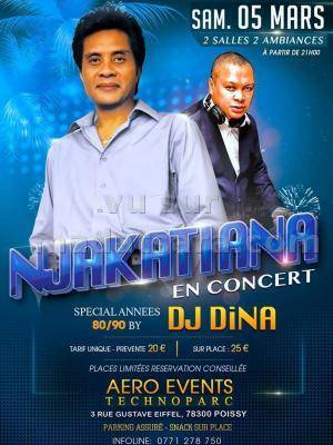 Njakatiana en concert au Aero Events Technoparc  avec Dj Dina