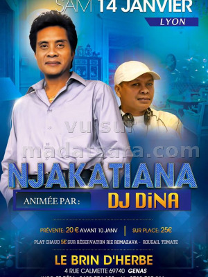 Njakatiana‍ en concert Restaurant Le Brin d'Herbe‍ avec Dj Dina‍