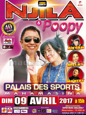 Njila‍ & Poopy‍ en concert au Palais des Sports Mahamasina‍ avec Anyah‍, Melky‍ & Mahery‍