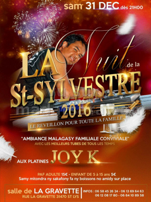 Nuit de la St-Sylvestre avec Joy k‍ - Salle de la Gravette St-Lys‍