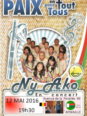 Ny Ako paix pour tous en tout en concert à Aywaille