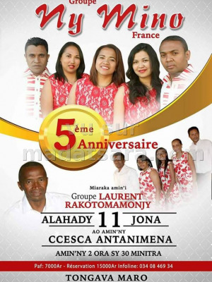 Ny Mino‍ 5è anniversaire avec Groupe laurent rakotomamonjy‍ - CCESCA Antanimena‍