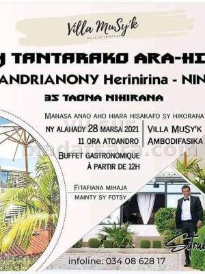 Ny tantarako ara-hira Nini KIaka Villa Musy'k Ambodifasika Itaosy