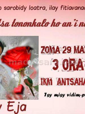 Ny Eja - Antsan-tononkalo ho an'i neny ao amin'ny IKM Antsahavola