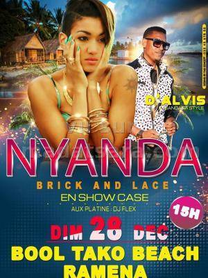 Nyanda Brick and Lace en showcase avec D'Alvis au Bool Tako Beach Ramena