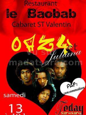 Oazy et Juliana - cabaret Saint-Valentin au Restaurant Le Baobab