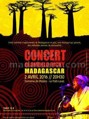 Olombelo Ricky en concert au Domaine de Molans - Le Poët-Laval