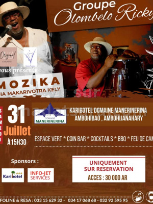 Olombelo ricky‍ - mozika dia maka rivotra kely - Karibotel Domaine Manerinerina Ambohibao Ambohijanahary