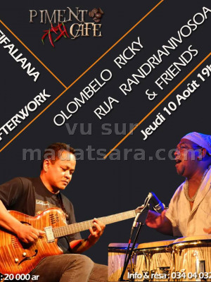 Olombelo ricky‍, Rija Randrianivosoa‍ & friends au Piment Café Behoririka‍  fifaliana after work