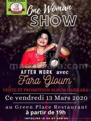 One woman show Fara Gloum Green Place Restaurant