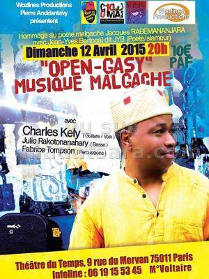 Open Malagasy musique malgache avec Charles Kely au Théâtre du temps Paris