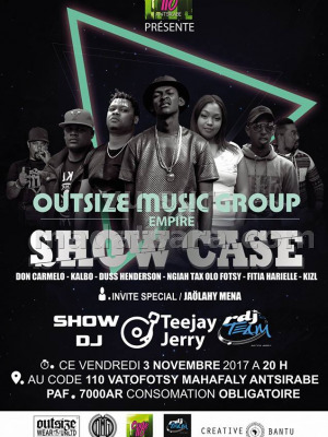 Outsize music group empire en show case Code 110 Sisha Karaoke‍ avec Ngiah Tax Olo Fotsy‍ ,  Kizl, Fitia Arielle,  Kalbo, Don Carmelo, Duss Henderson