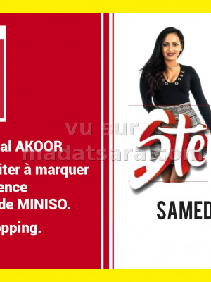 Ouverture officielle de Miniso - show case de Stéphanie‍ - Akoor Digue‍