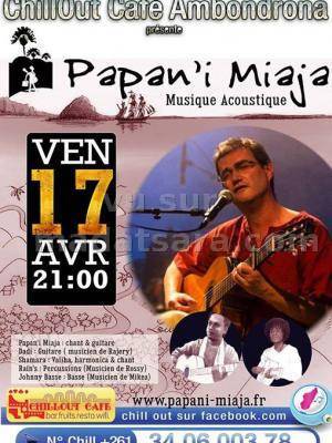 Papan'i Miaja musique acoustique en concert au Chillout Café Ambondrona