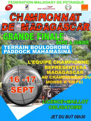 Pétanque Championnat de Madagascar grande finale Terrain Boulodrome Paddock Mahamasina