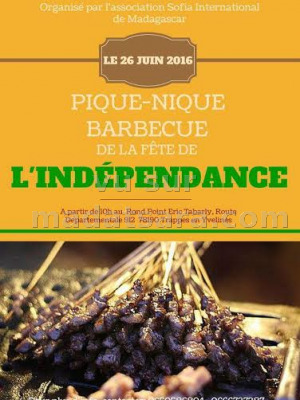 Pique nique de la fête de l'indépendance au Rond Point Eric Tabarly