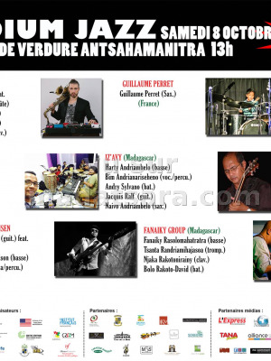 Podium Jazz à Antsahamanitra‍ avec Jeanot Rabeson‍, Iz'Avy‍, Fanaiky‍, Solo Andrianasolo‍, Datita Rabeson‍, Andy Razafindrazaka‍ - Madajazzcar 2016