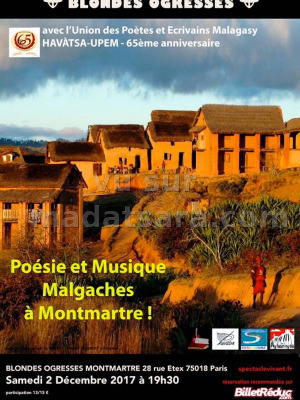 Poésie et musique malgaches à Montmartre - Blondes Ogresses Montmartre Paris