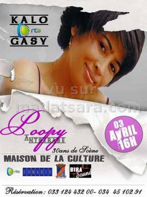 Poopy 30 ans de scène Maison de la culture Antsirabe