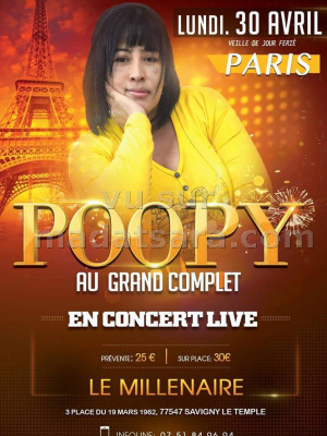 Poopy‍ au grand complet en concert live Le Millénaire‍