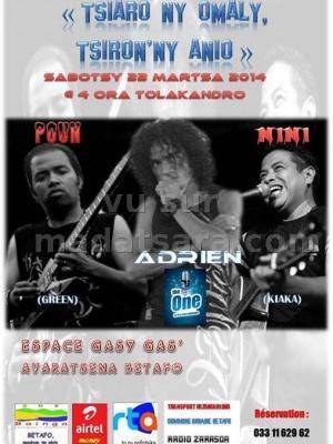 Poun Green, Nini Kiaka et Adrien The One en concert à l'espace Gasy Gas' Avaratsena Betafo