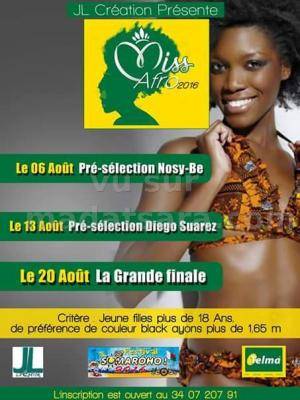 Pré-sélection Miss Afro 2016 -Grande finale