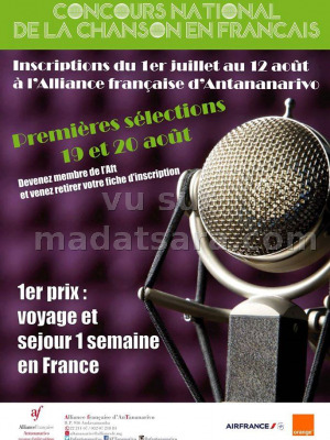 Premières sélections - Concours national de la chanson en français - AFT Andavamamba