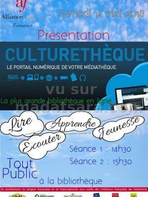 Présentation culturethèque AF - Alliance Française Toamasina