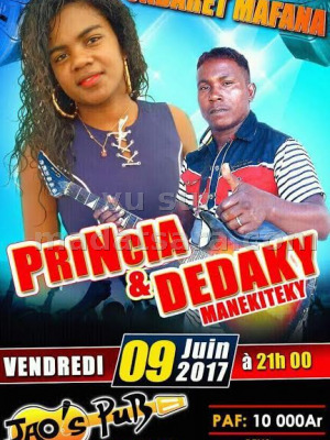 Princia‍ & Dedaky‍ en concert au JAO'S PUB‍ cabaret mafana