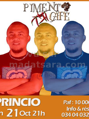 Princio‍ en concert au Piment Café Behoririka‍