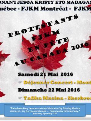 Protestants FJKM en fête au Canada