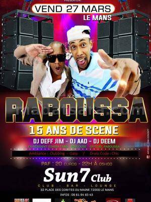 Raboussa 15 ans de scène en concert au Mans au Sun7 Club