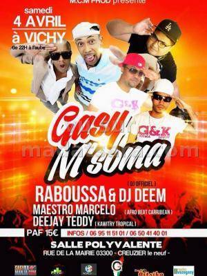 Raboussa et Dj Deem à Vichy Gasy M'Sôma - Salle polyvalente