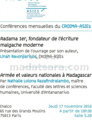 Radama 1er, fondateur de l'écriture malgache moderne - par Linah Ravonjiarisoa - Inalco‍